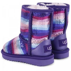 Girls UGG Rainbow Sequin Boots